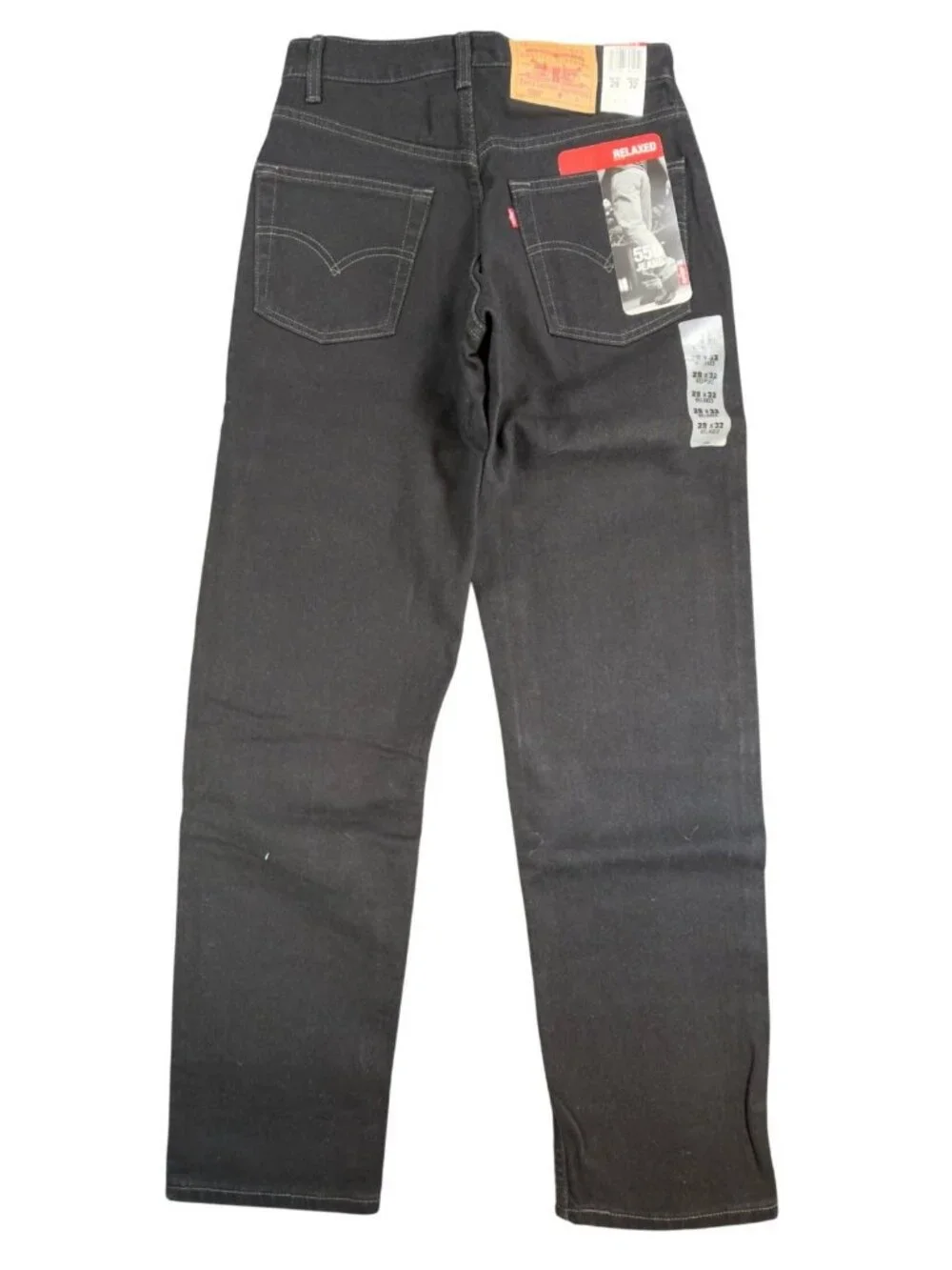 Levis 550 Jeans Mens 29x32 Black Cotton Relaxed Vintage 2003 Made in Canada NOS